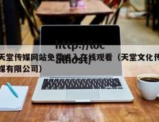 天堂传媒网站免费进入在线观看（天堂文化传媒有限公司）